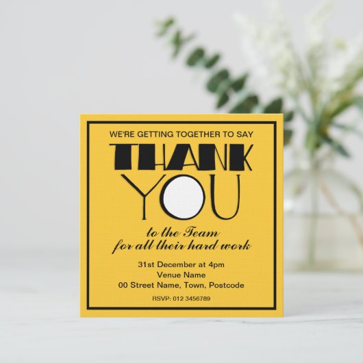 Big Bedankt voor de uitnodiging van het team van z (Staand voorkant)