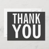 Big Bedankt - Zwart en wit Briefkaart (Voorkant / Achterkant)