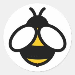 Big Bee, leuke honingbij, schattige hommel Ronde Sticker