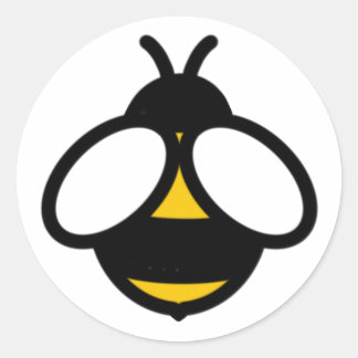 Big Bee, leuke honingbij, schattige hommel Ronde Sticker