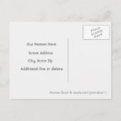 Big Beech Trees Summer Forest Moving Aankondigingskaart (Achterkant)