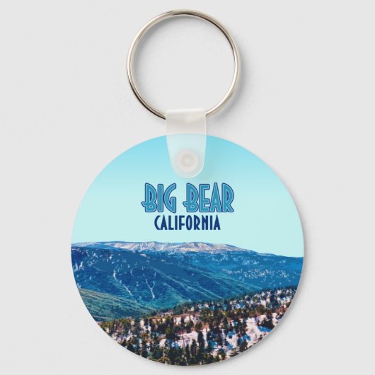 Big Beer California Mountains Button Sleutelhanger (Voorkant)
