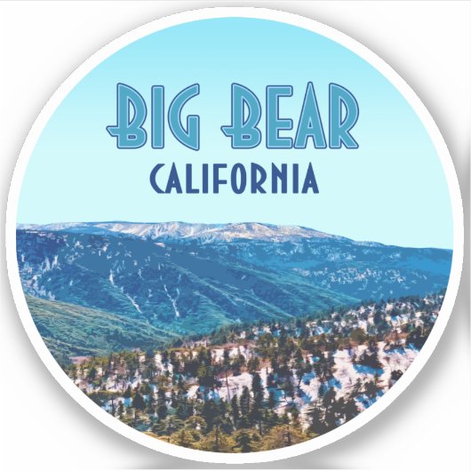 Big Beer California Mountains Sticker (Voorkant)