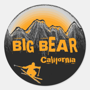 Big Beer California oranje thema ski stickers