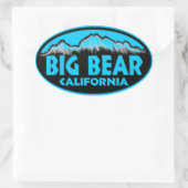 Big Beer Californië blauw ovale stickers (Tas)
