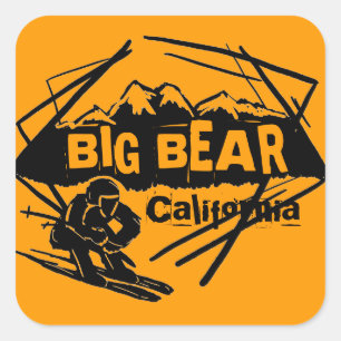 Big Beer Californië oranje ski-logo stickers