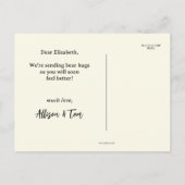 Big Beer Hug Haal snel Briefkaart (Achterkant)