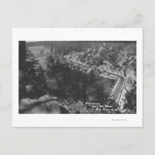 Big Beer Lake, CA Highway Abothe Dam Briefkaart (Voorkant)