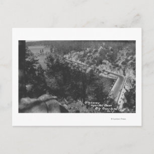 Big Beer Lake, CA Highway Abothe Dam Briefkaart