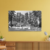 Big Beer Lake, CA in het Winter Snow Uitzicht Canvas Afdruk (Insitu (Woonkamer))