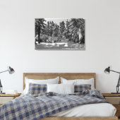 Big Beer Lake, CA in het Winter Snow Uitzicht Canvas Afdruk (Insitu (Slaapkamer))