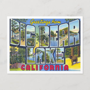 Big Beer Lake, California  Big Letters Briefkaart
