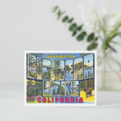 Big Beer Lake, California  Big Letters Briefkaart (Staand voorkant)