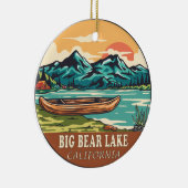 Big Beer Lake California Boating Vist Emblem Keramisch Ornament (Rechts)