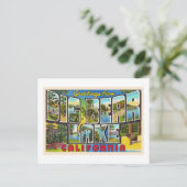 Big Beer Lake California CA Large Letter Briefkaar Briefkaart (Staand voorkant)