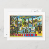 Big Beer Lake California CA Large Letter Briefkaar Briefkaart (Voorkant / Achterkant)