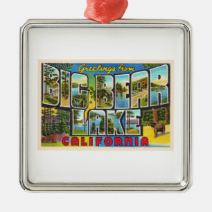 Big Beer Lake California CA Large Letter Briefkaar Metalen Ornament