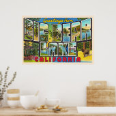Big Beer Lake California CA Large Letter Briefkaar Poster (Keuken)