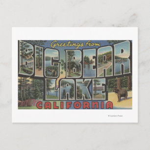 Big Beer Lake, California - Large Letter Scenes 2 Briefkaart