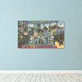 Big Beer Lake, California - Large Letter Scenes 2 Canvas Afdruk (Insitu (Houten vloer))