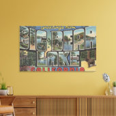 Big Beer Lake, California - Large Letter Scenes 2 Canvas Afdruk (Insitu (Woonkamer))