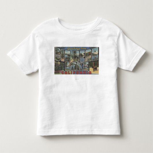 Big Beer Lake, California - Large Letter Scenes 2 Kinder Shirts (Voorkant)