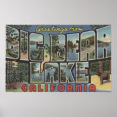 Big Beer Lake, California - Large Letter Scenes 2 Poster (Voorkant)
