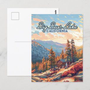 Big Beer Lake California San Bernardino Vintage Briefkaart