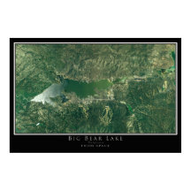 Big Beer Lake California Satellite Poster Map