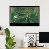 Big Beer Lake California Satellite Poster Map (Thuiskantoor)