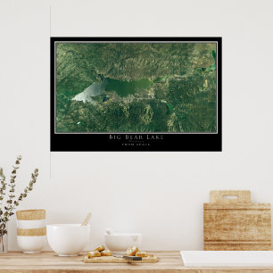 Big Beer Lake California Satellite Poster Map