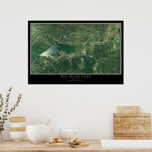 Big Beer Lake California Satellite Poster Map (Keuken)