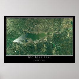 Big Beer Lake California Satellite Poster Map