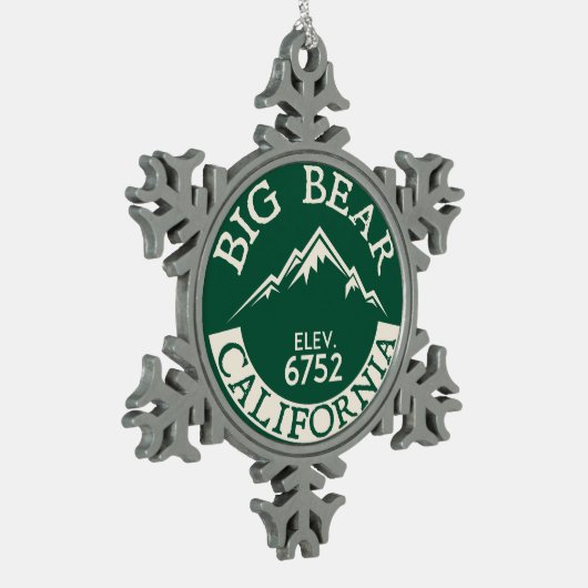 Big Beer Lake California Skiing Boating Tin Sneeuwvlok Ornament (Links)