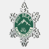 Big Beer Lake California Skiing Boating Tin Sneeuwvlok Ornament (Rechts)