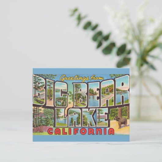 Big Beer Lake Californië Briefkaart (Staand voorkant)