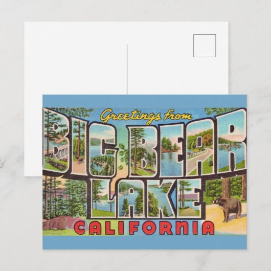 Big Beer Lake Californië Briefkaart (Voorkant / Achterkant)