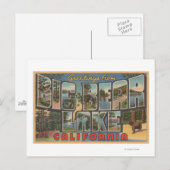 Big Beer Lake, Californië - grote lettertjes Briefkaart (Voorkant / Achterkant)