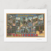 Big Beer Lake, Californië - grote lettertjes Briefkaart (Voorkant)