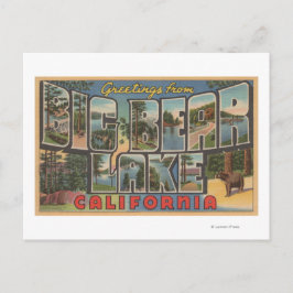 Big Beer Lake, Californië - grote lettertjes Briefkaart