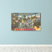 Big Beer Lake, Californië - grote lettertjes Canvas Afdruk (Insitu (Houten vloer))