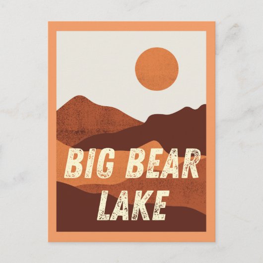 Big Beer Lake, Californië Mountains Briefkaart (Voorkant)