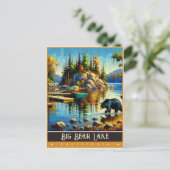 Big Beer Lake, Californië |  schilderij Briefkaart (Staand voorkant)