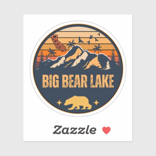Big Beer Lake, Californië Sticker (Vel)