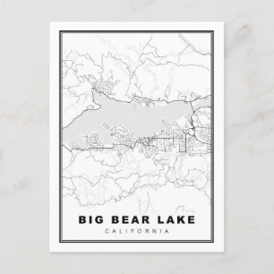Big Beer Lake Map Feestdagenkaart