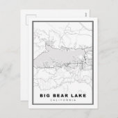 Big Beer Lake Map Feestdagenkaart (Voorkant / Achterkant)