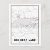 Big Beer Lake Map Feestdagenkaart (Voorkant)