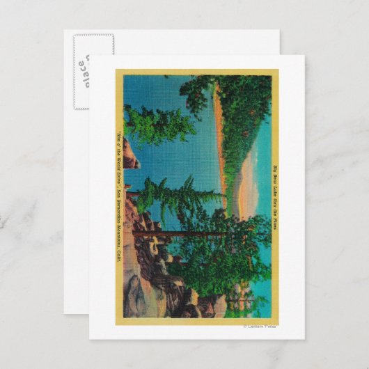 Big Beer Lake Uitzicht op Rim o's World Drive Briefkaart (Voorkant / Achterkant)