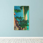 Big Beer Lake Uitzicht op Rim o's World Drive Canvas Afdruk (Insitu (Houten vloer))