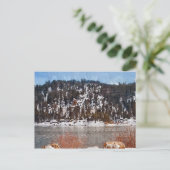 Big Beer Lake, Winter Snow Briefkaart (Staand voorkant)